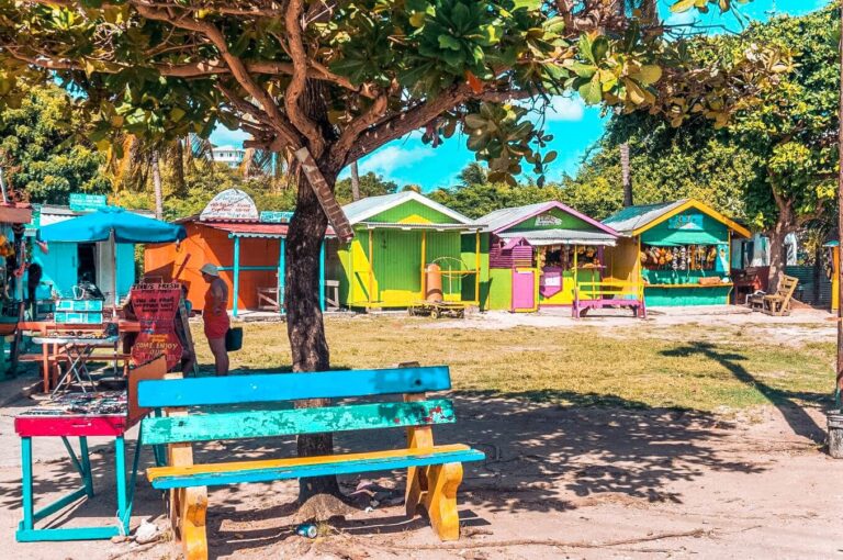 Städte erkunden, auf Märkte gehen in der Karibik 